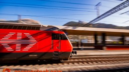 Escape Stock Photography, Stock, Visp station train, Switzerland
