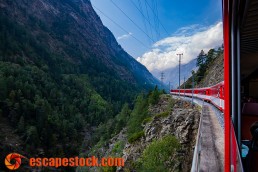 Escape Stock Photography, Stock, Matterhorn, Switzerland, red train